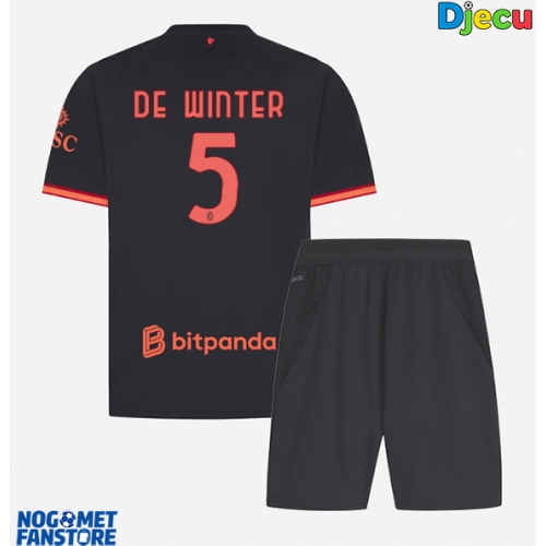 AC Milan Koni De Winter #5 Rezervni Dres za djecu 2026-27 Kratak Rukav (+ Kratke hlače)